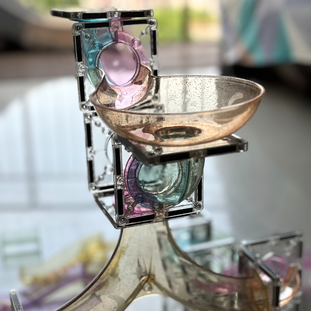120PCS GLITTER MARBLE RUN
