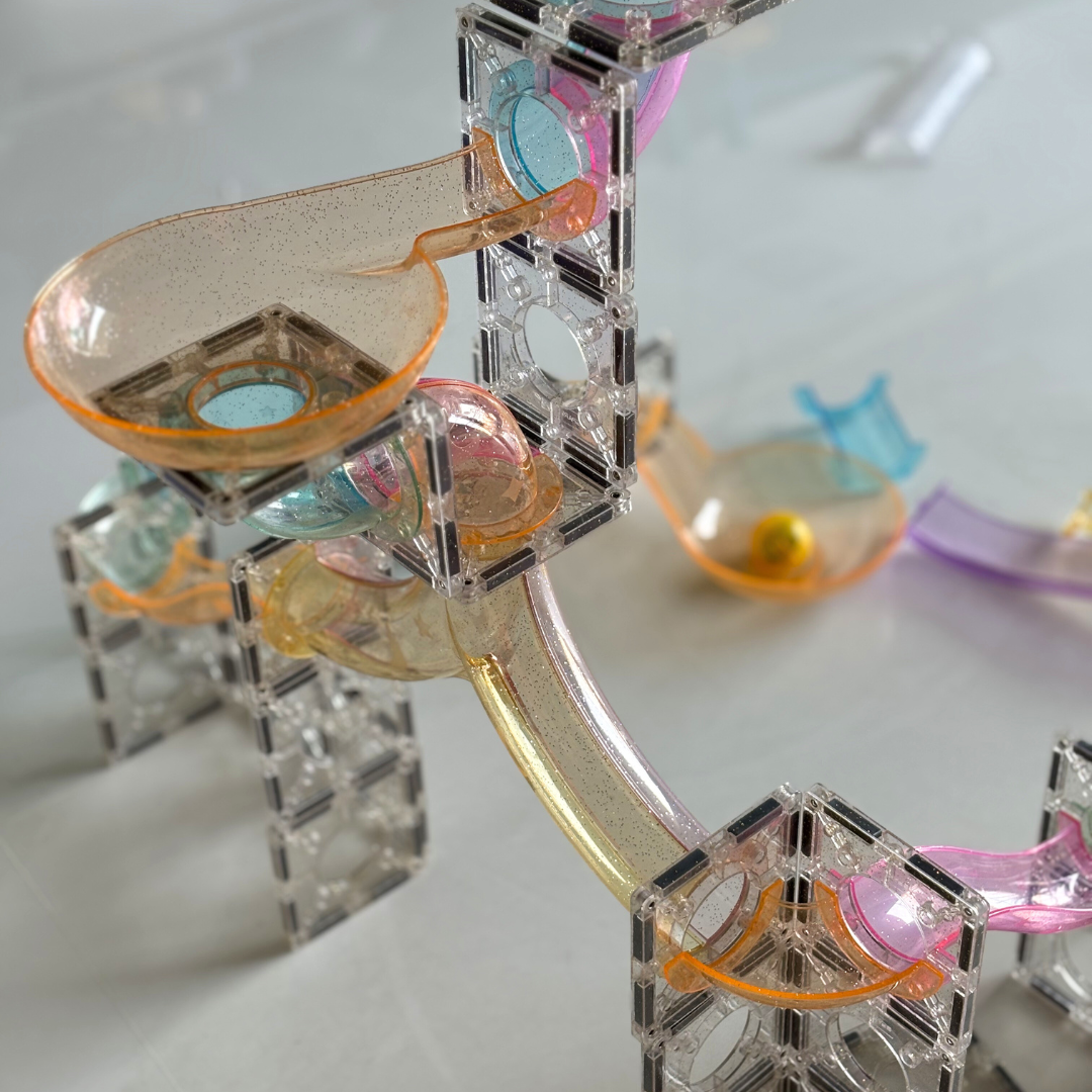 120PCS GLITTER MARBLE RUN