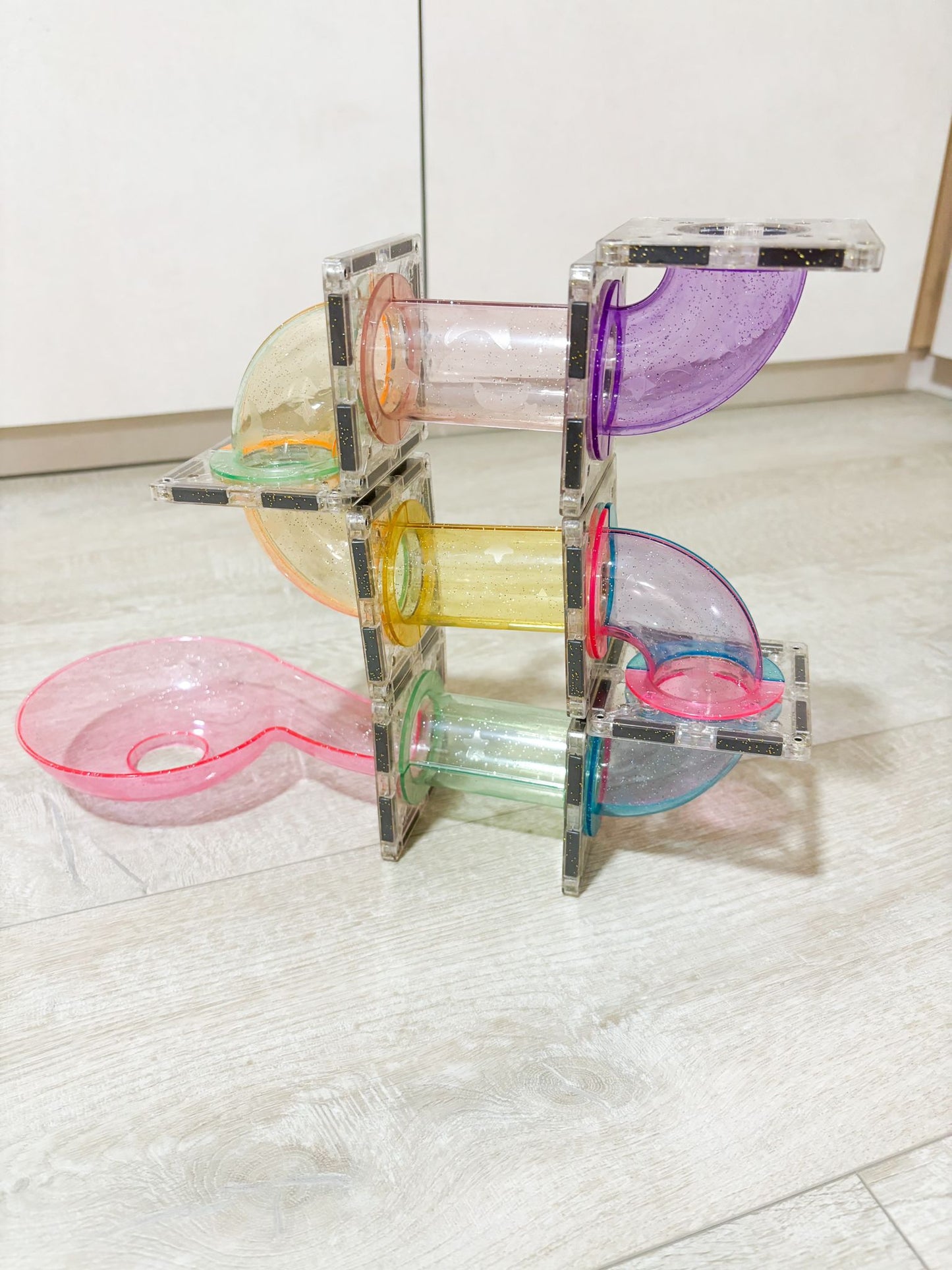 120PCS GLITTER MARBLE RUN