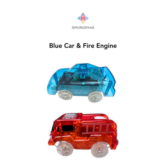 SparksMag Vroom Car City® Accessory – Add-On Magnetic Cars | Lego® Duplo®-Compatible Vehicle Pack for STEM Play