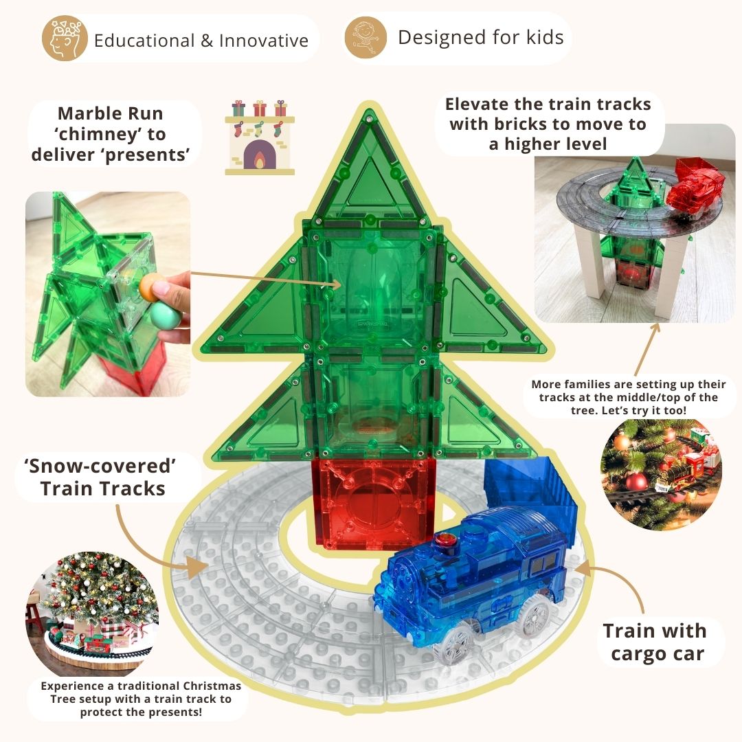 3-in-1 Discovery Set – STEM Magnetic Tiles Car Toy