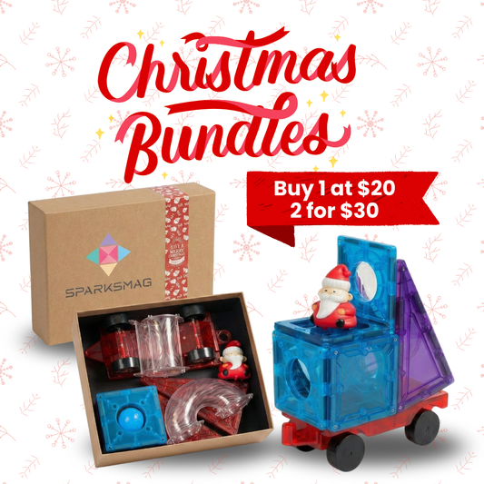 SparksMag Santa Sleigh Marble Run Christmas Edition