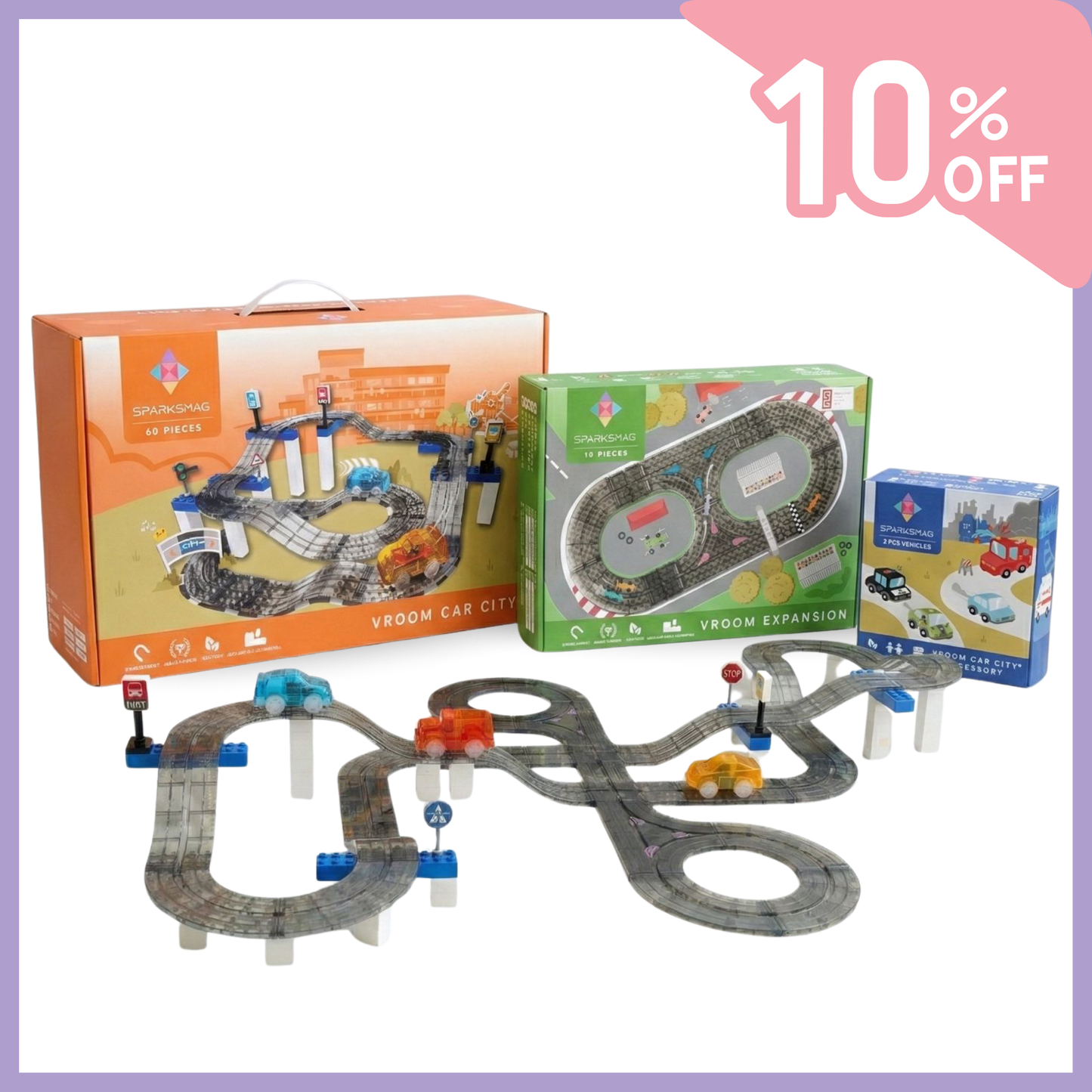 72 PCS Ultimate Vroom Car City® Bundle