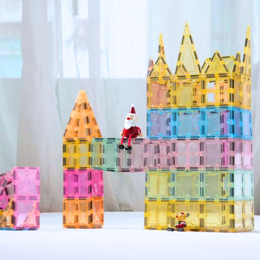 208 PIECES GRANDE MAGNETIC TILES - LIGHT COLORS