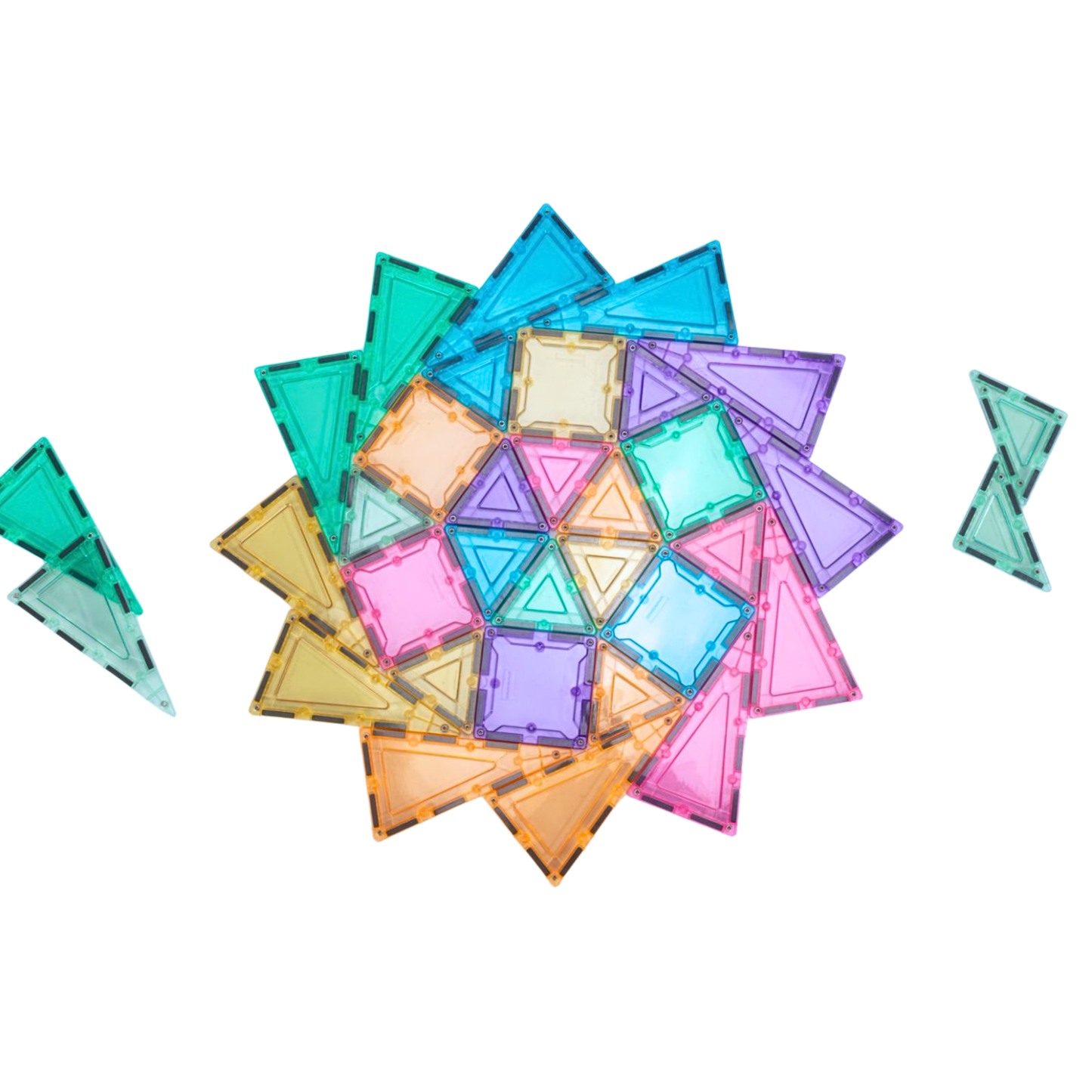 104 PIECES PETITE MAGNETIC TILES - LIGHT COLORS