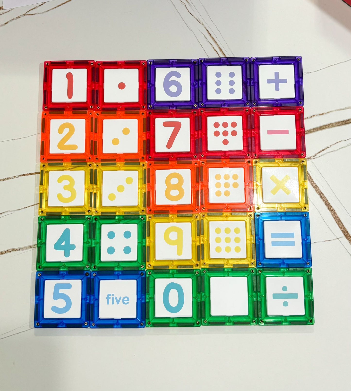 25 PCS NUMERAL CLICKINS FEATURING 4 OPERATIONS