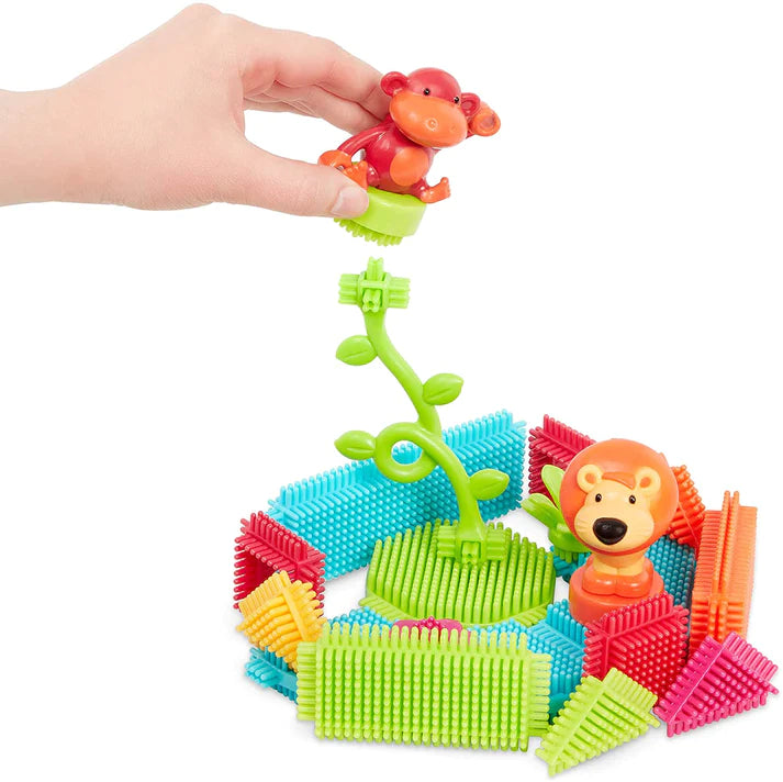 54 PIECES BATTAT BRISTLE BLOCKS - JUNGLE ADVENTURES