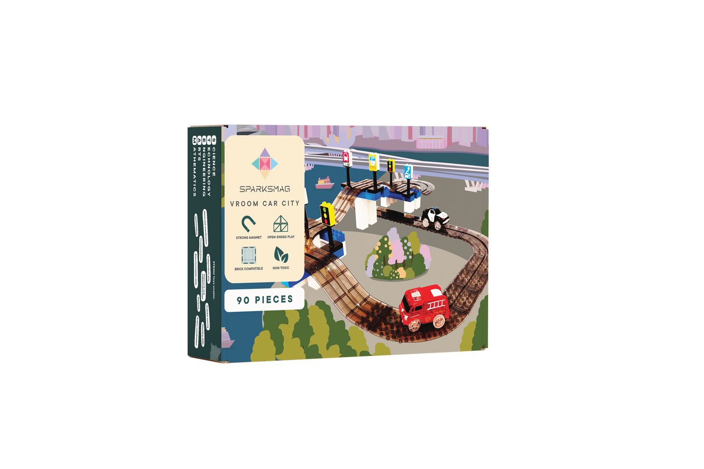 35 PCS PETITE VROOM CAR CITY® - MAGNETIC BRICK CAR SET [IN STOCK]