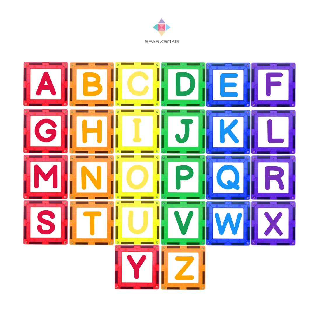 [PREORDER] 26 PCS LETTER CLICKINS FEATURING CAPITAL AND SMALL LETTERS