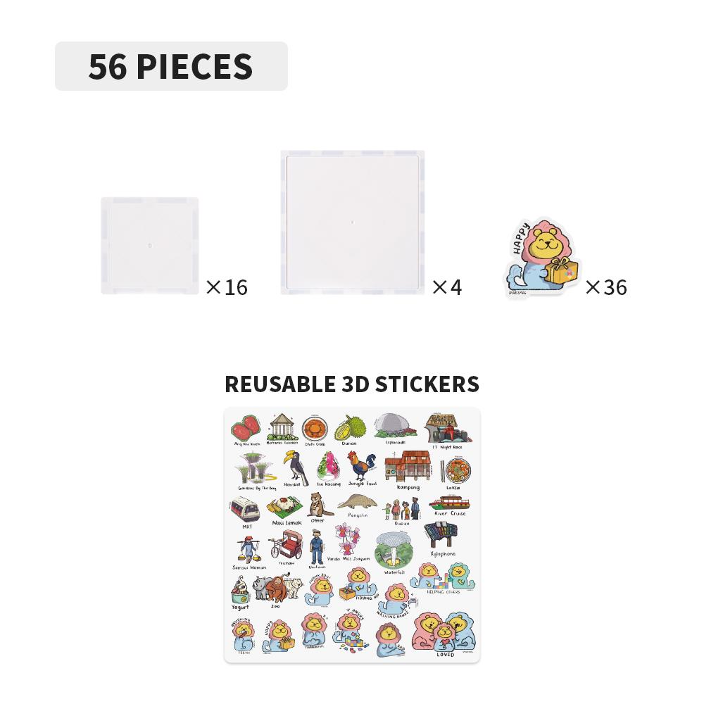 20 PIECES MAGIC TILES WITH 36 REUSABLE STICKERS