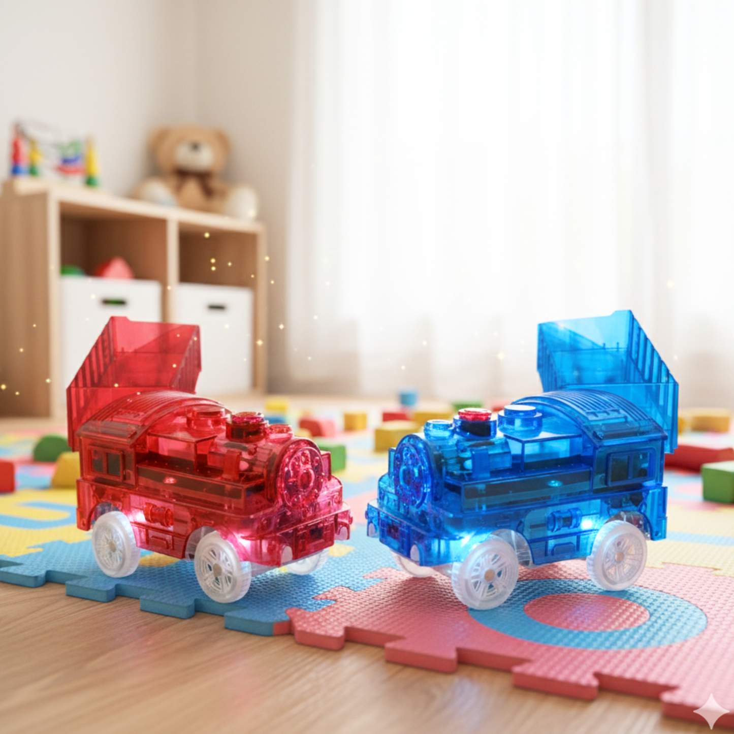 SparksMag Vroom Car City® Accessory – Add-On Magnetic Cars | Lego® Duplo®-Compatible Vehicle Pack for STEM Play