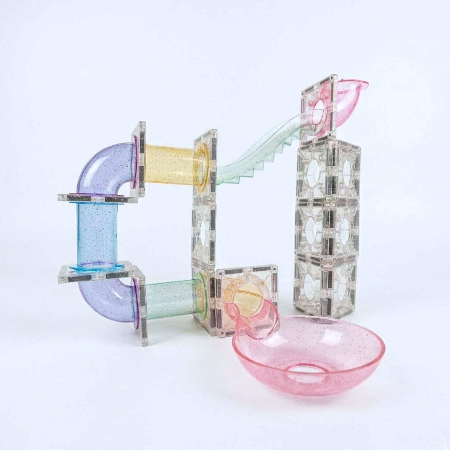 120 PCS GLITTER MARBLE RUN