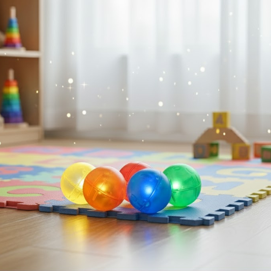 SparksMag LED Light-Up Balls (5 PCS) – Marble Run Accessory Add-On | Glowing Magnetic STEM Toy